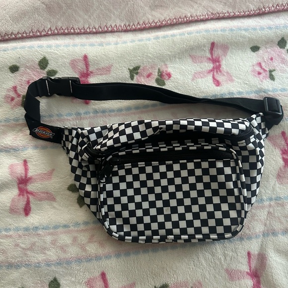 Dickies Handbags - Dickies Checkered Black and White Fanny Pack